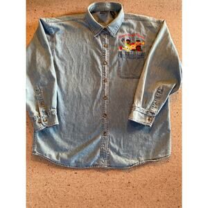Cross Country Denim Cotton Embroidered Shirt Read Teacher Librarian Womens XXL